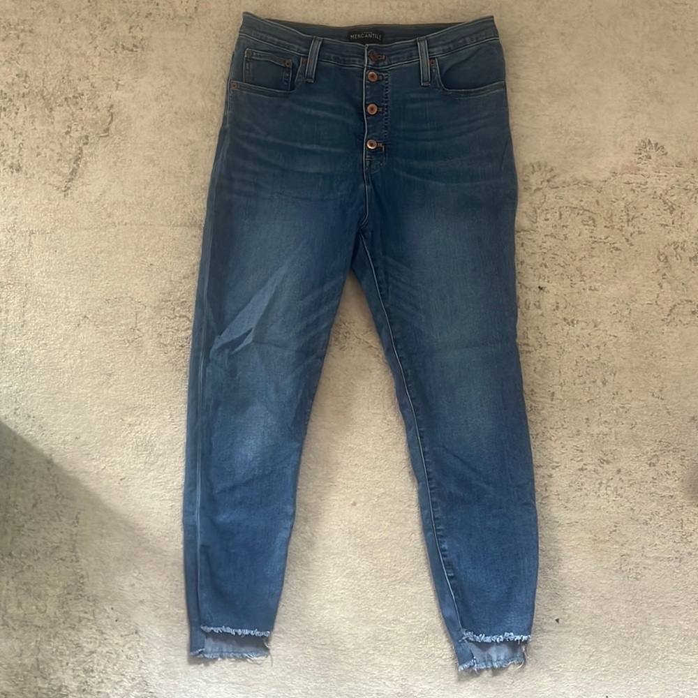 J. Crew Cropped Raw Hem Jeans